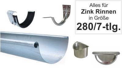 KRB33L Rinnenboden Kupfer 6-tlg/333mm links halbrund 